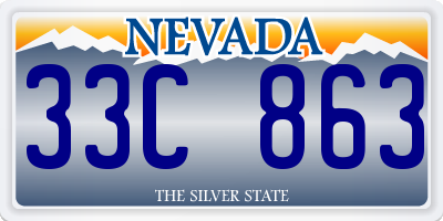 NV license plate 33C863