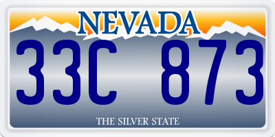 NV license plate 33C873