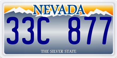 NV license plate 33C877