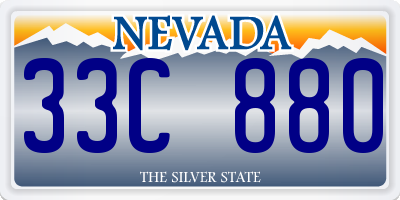 NV license plate 33C880