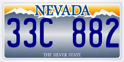 NV license plate 33C882