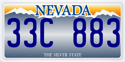 NV license plate 33C883