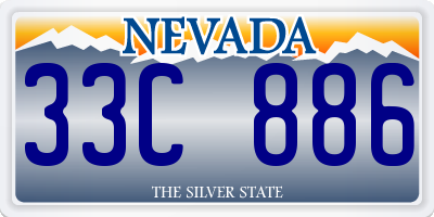 NV license plate 33C886