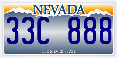 NV license plate 33C888