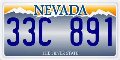 NV license plate 33C891