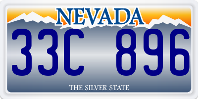 NV license plate 33C896