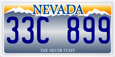 NV license plate 33C899