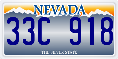 NV license plate 33C918