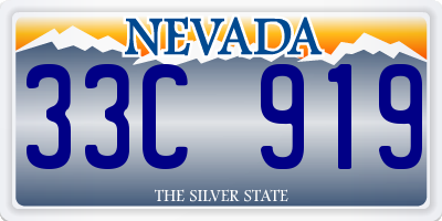 NV license plate 33C919