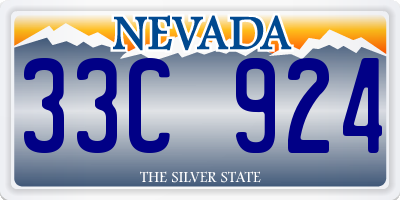 NV license plate 33C924
