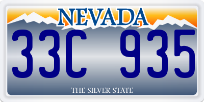 NV license plate 33C935