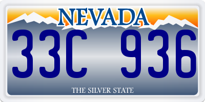 NV license plate 33C936