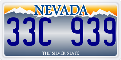 NV license plate 33C939