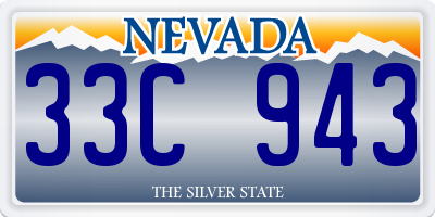 NV license plate 33C943