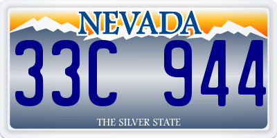 NV license plate 33C944