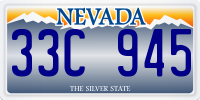 NV license plate 33C945
