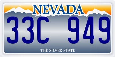 NV license plate 33C949