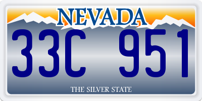 NV license plate 33C951