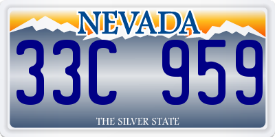 NV license plate 33C959