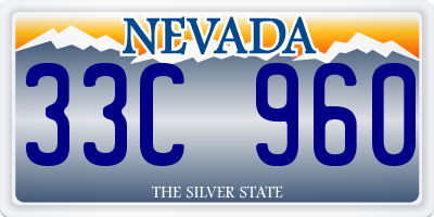 NV license plate 33C960