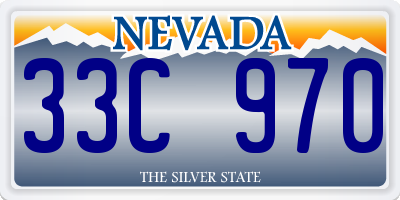 NV license plate 33C970