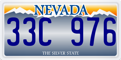NV license plate 33C976