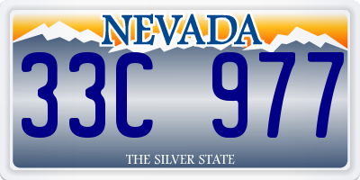 NV license plate 33C977