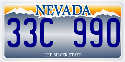 NV license plate 33C990