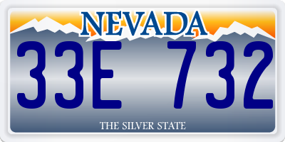 NV license plate 33E732