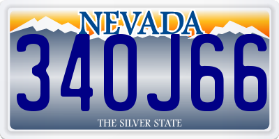 NV license plate 340J66