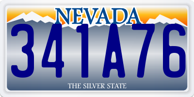 NV license plate 341A76