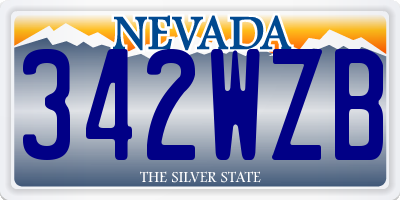 NV license plate 342WZB