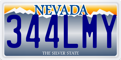 NV license plate 344LMY