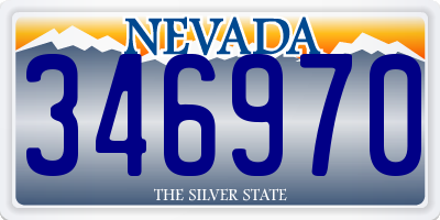 NV license plate 346970