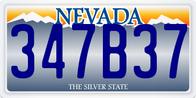 NV license plate 347B37