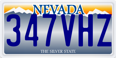 NV license plate 347VHZ