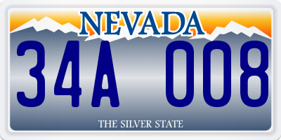 NV license plate 34A008