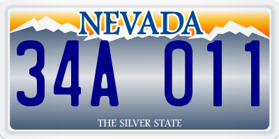 NV license plate 34A011