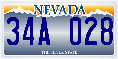 NV license plate 34A028