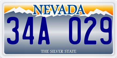 NV license plate 34A029