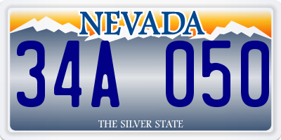 NV license plate 34A050