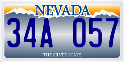 NV license plate 34A057
