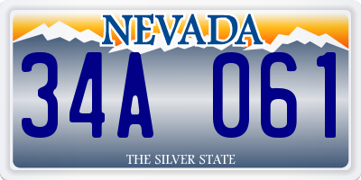 NV license plate 34A061