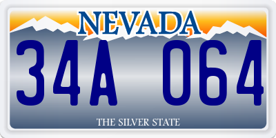 NV license plate 34A064