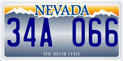 NV license plate 34A066