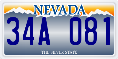 NV license plate 34A081