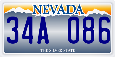 NV license plate 34A086
