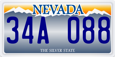 NV license plate 34A088