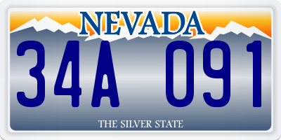 NV license plate 34A091