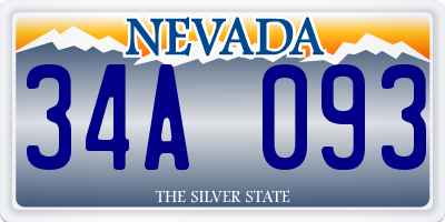 NV license plate 34A093